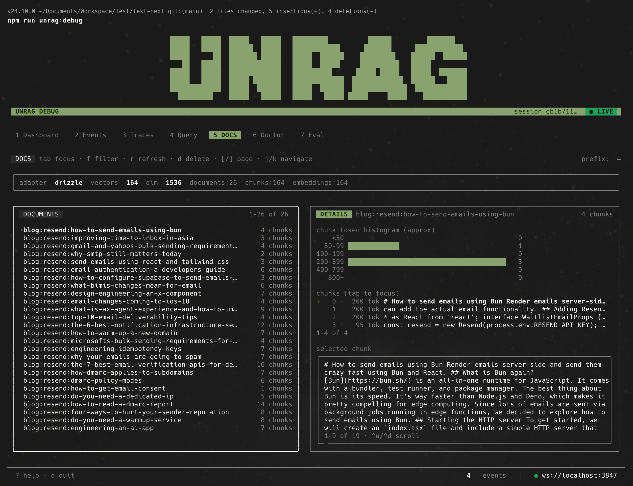 Unrag module preview